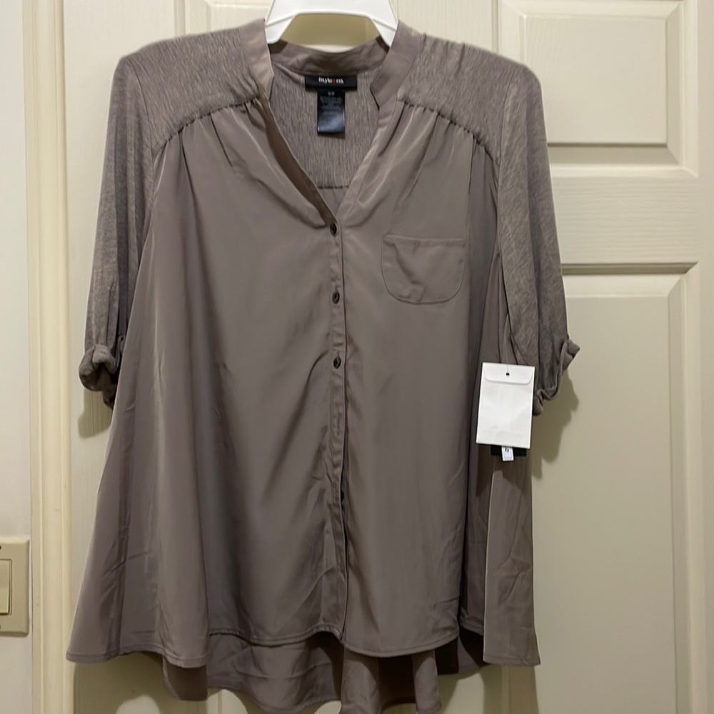 Style & Co. Taupe blouse (sz m)